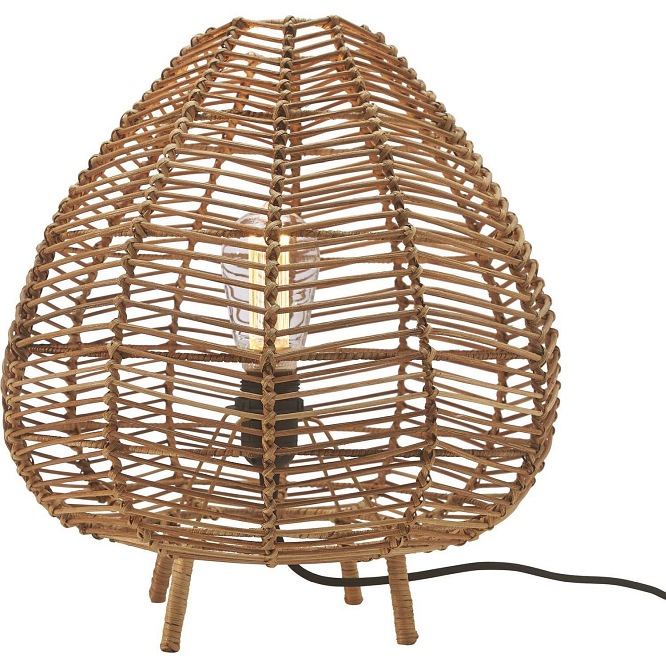 Rattanowa lampa stołowa naturalna Nana 36cm